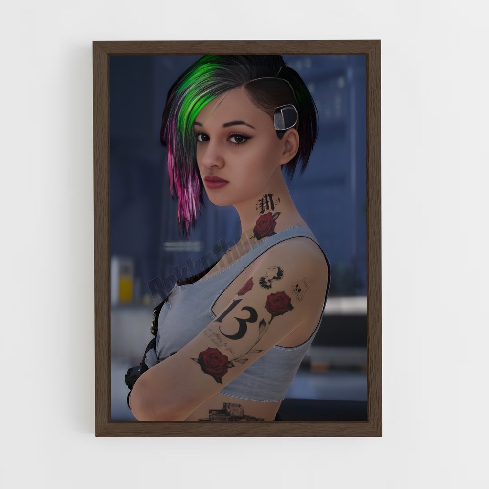 Poster Judy artistique – affiche Cyberpunk (vue 5)